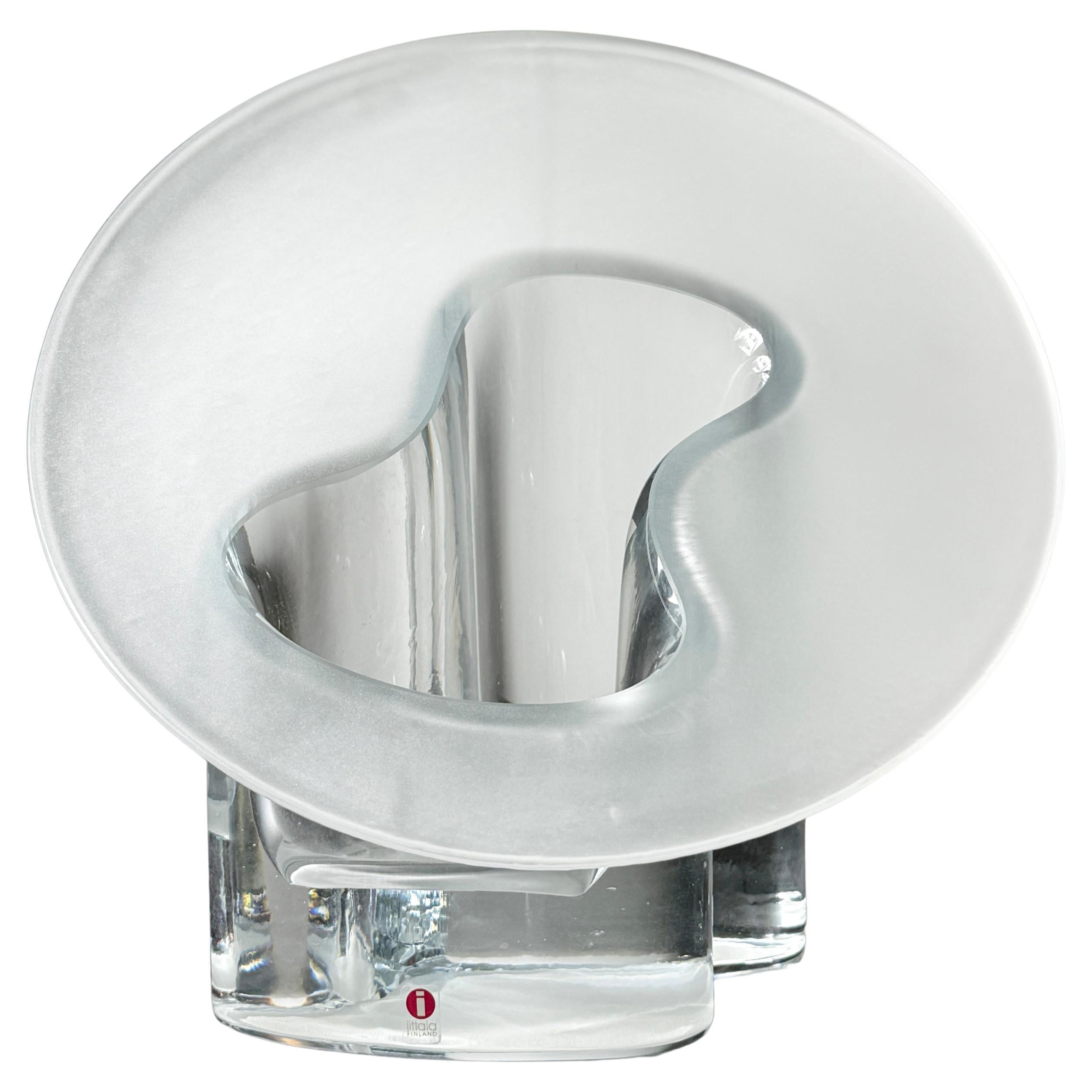 Timo Sarpaneva Large Sculptural Glass Vase Marcel Iittala Finland 20th Century