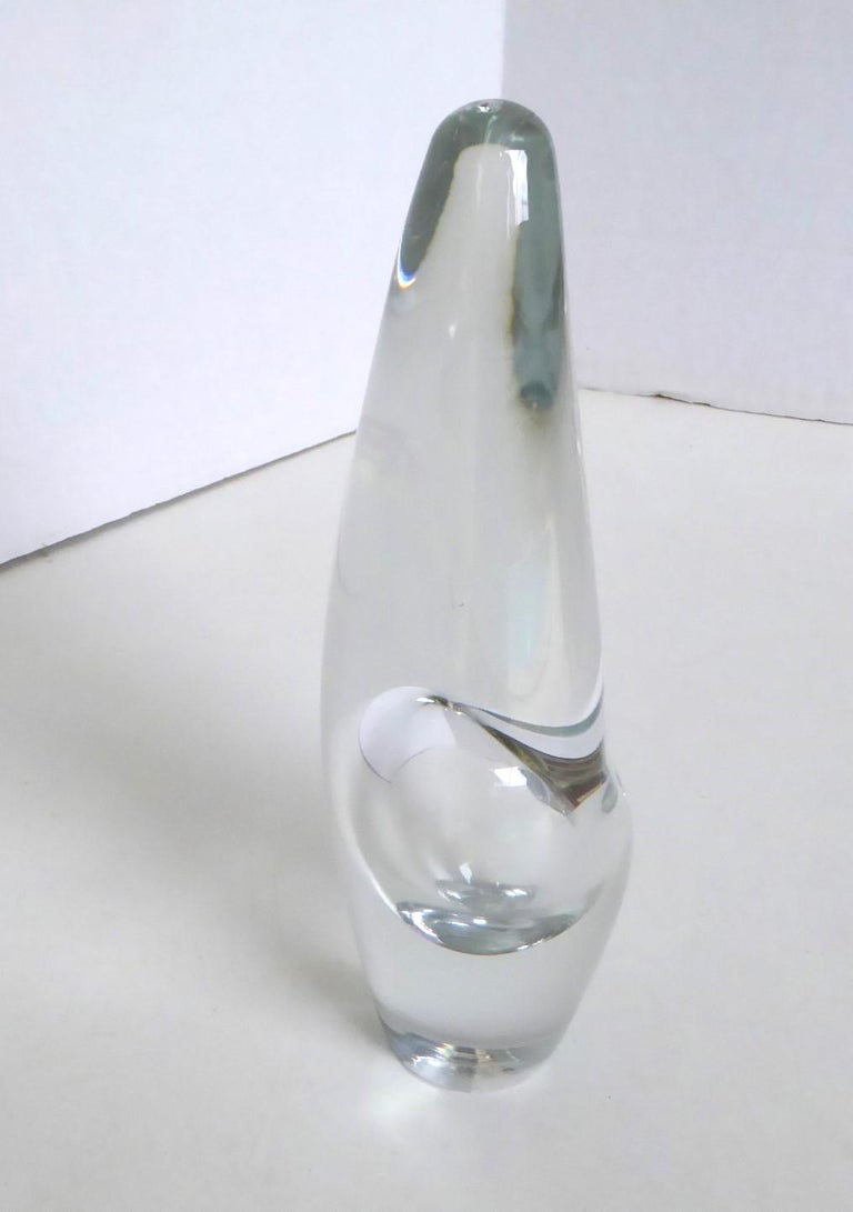 Timo Sarpaneva Orchid or Orkidea Sculptural Crystal Vessel 1987