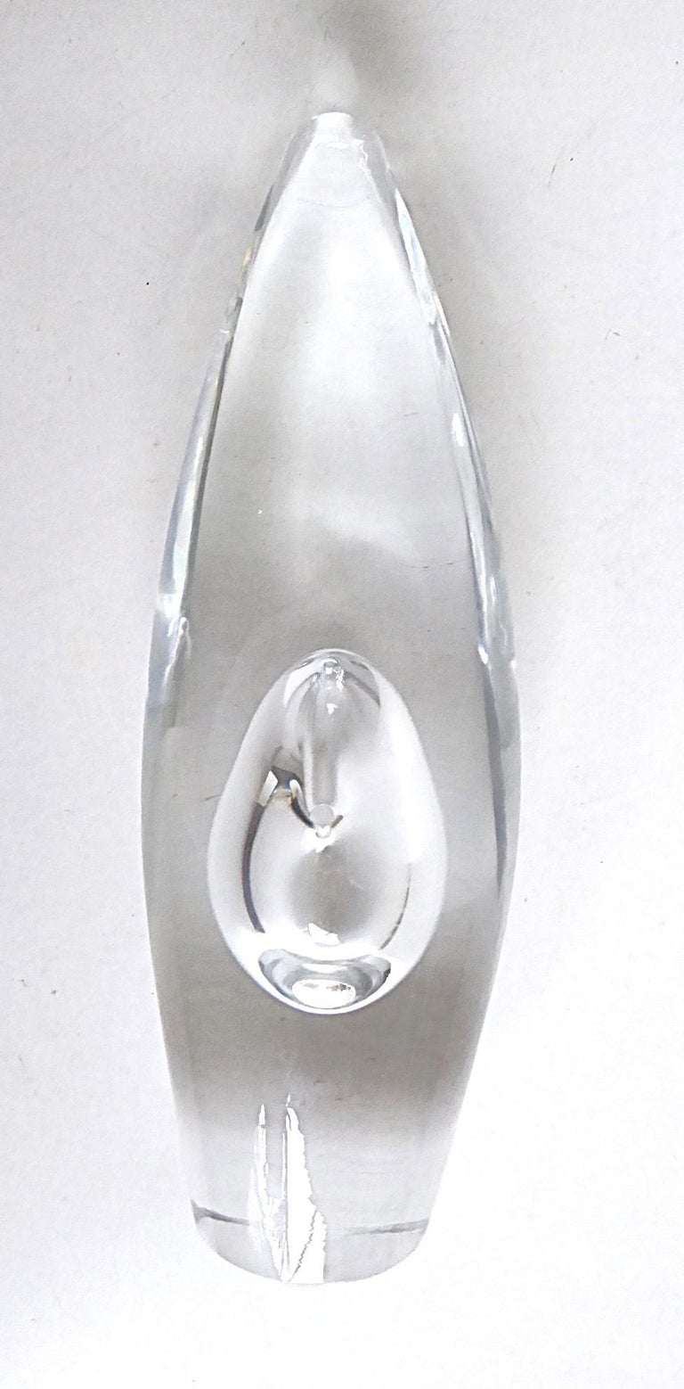Timo Sarpaneva Orchid or Orkidea Sculptural Crystal Vessel 1987