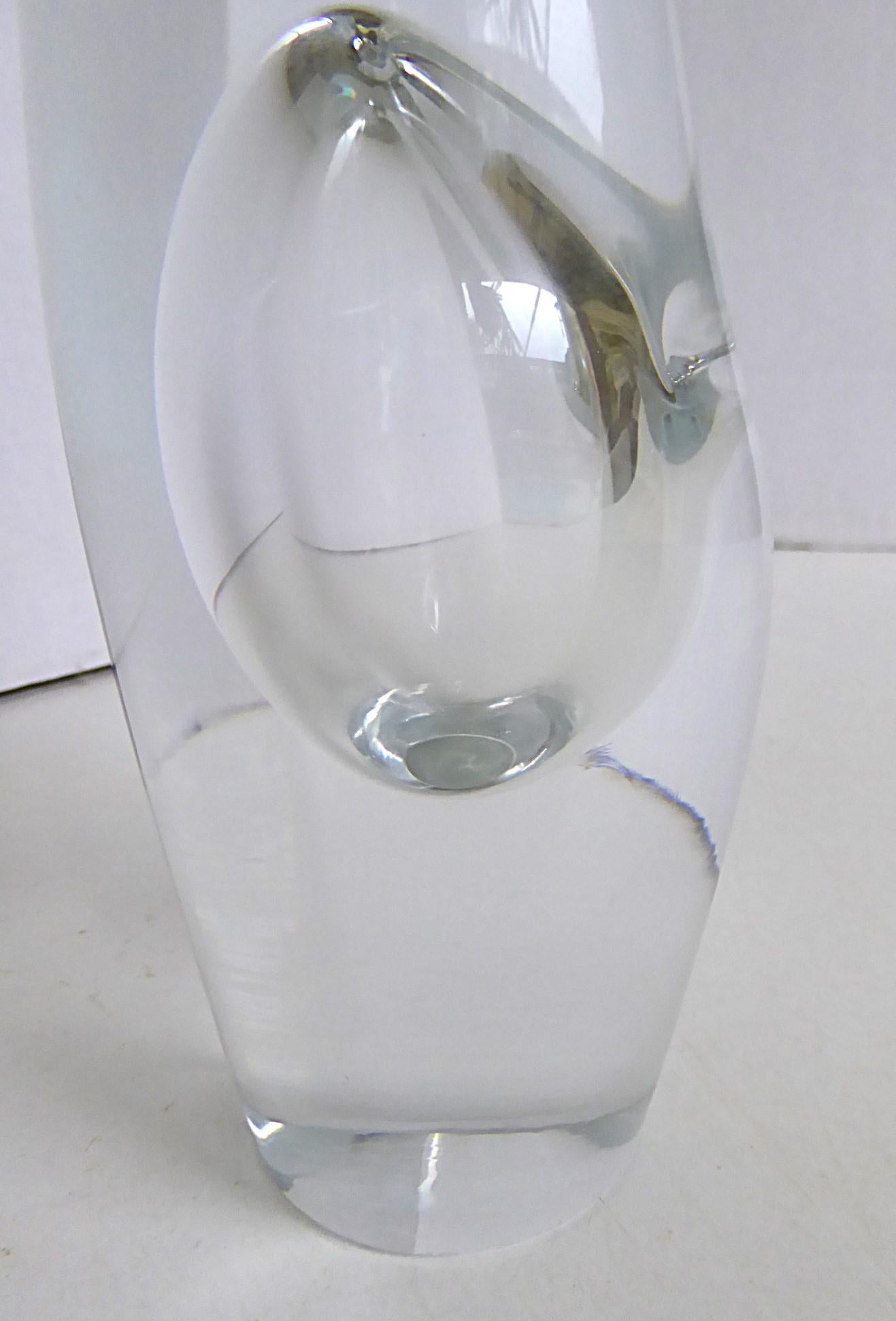 Timo Sarpaneva Orchidee oder Orkidea Skulpturales Kristallgefäß 1987 Iittala Finnland (Ende des 20. Jahrhunderts) im Angebot