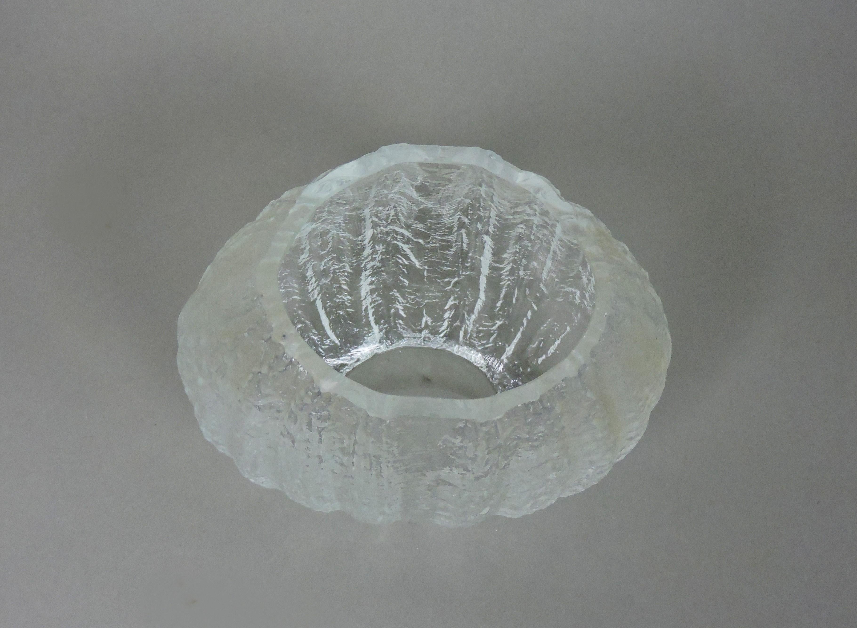 Finnish Timo Sarpaneva Scandinavian Modern Minora Clear Glass Vase for Iitala Finland For Sale