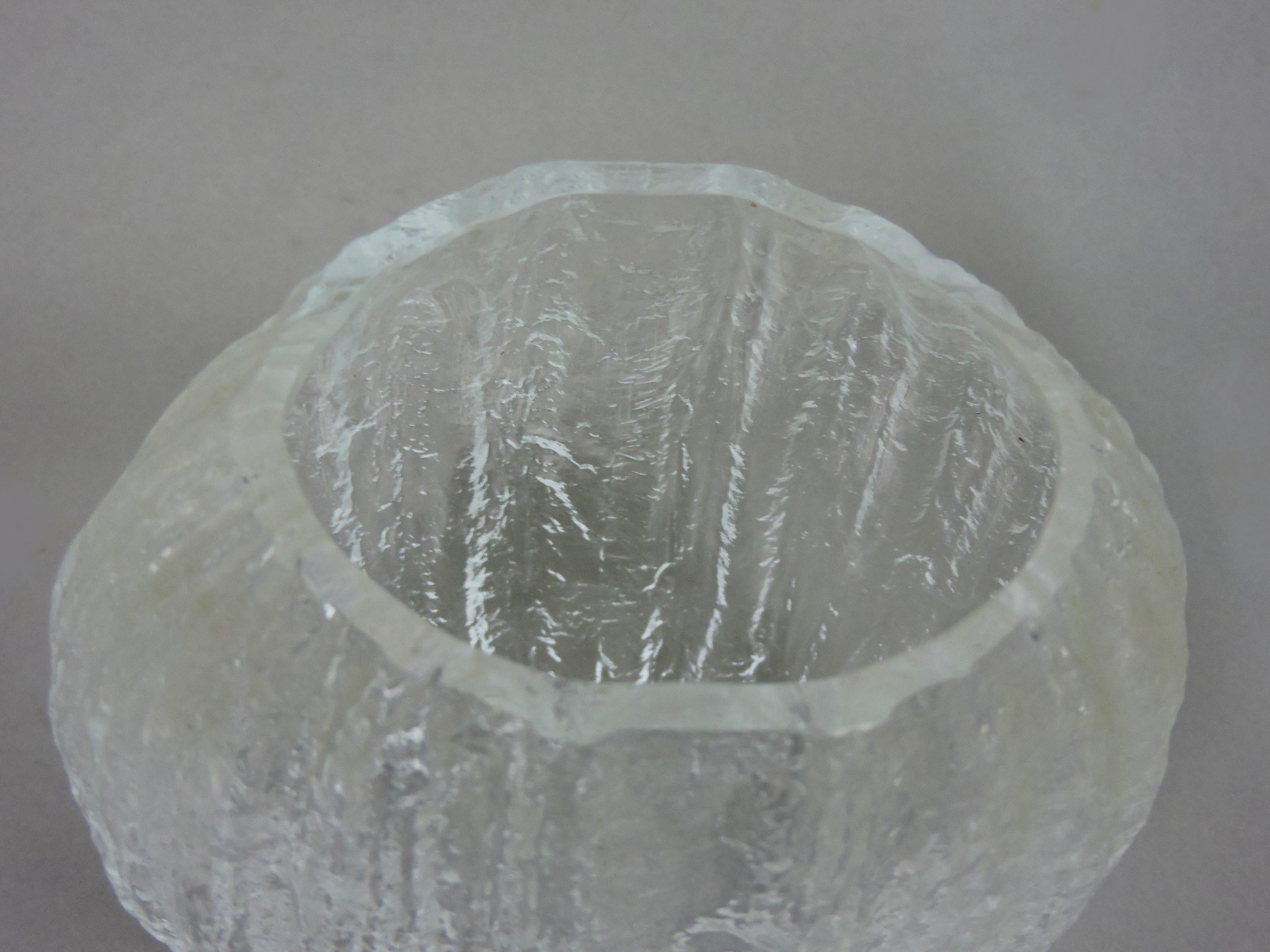 Mid-20th Century Timo Sarpaneva Scandinavian Modern Minora Clear Glass Vase for Iitala Finland For Sale