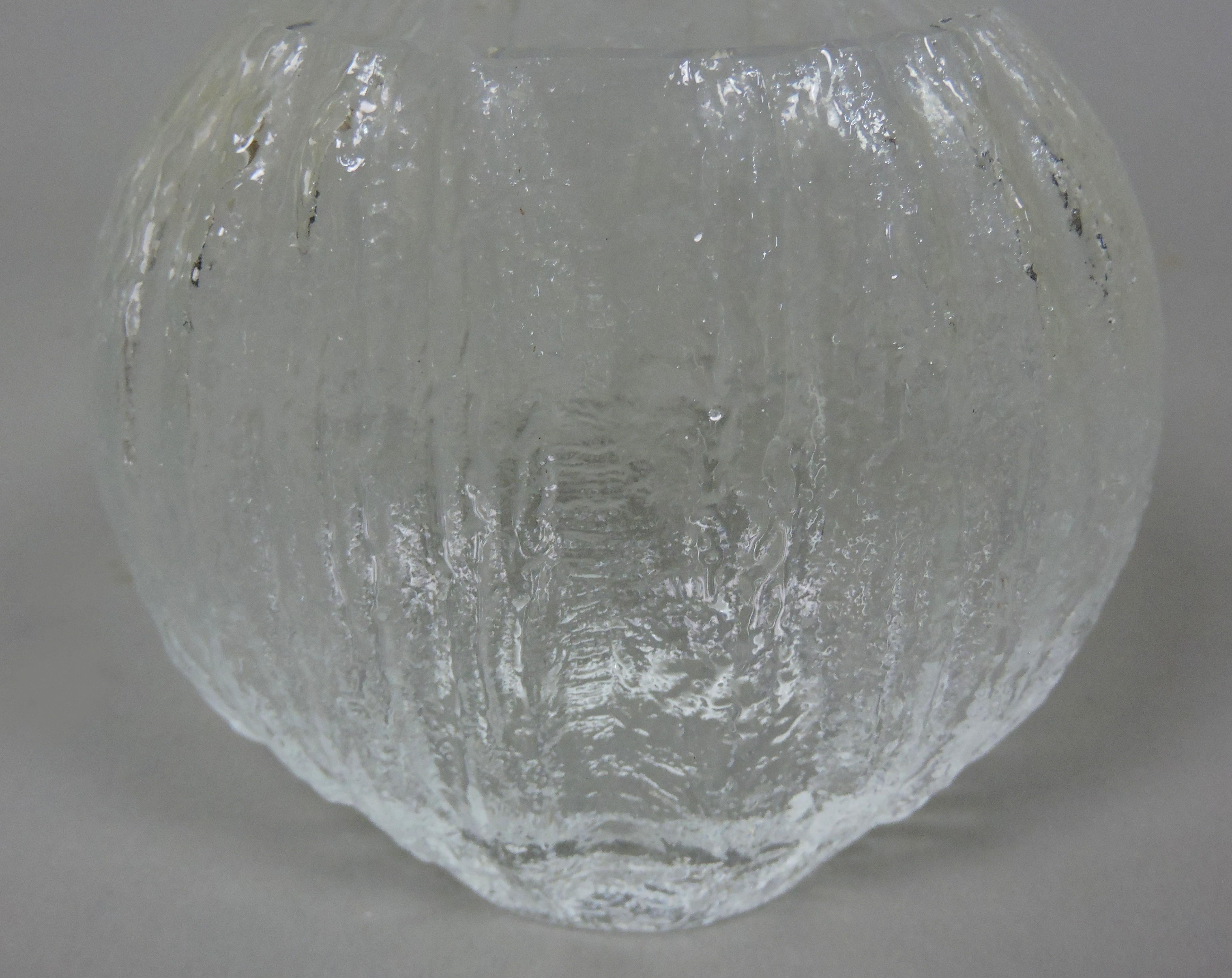 Timo Sarpaneva Scandinavian Modern Minora Clear Glass Vase for Iitala Finland For Sale 1