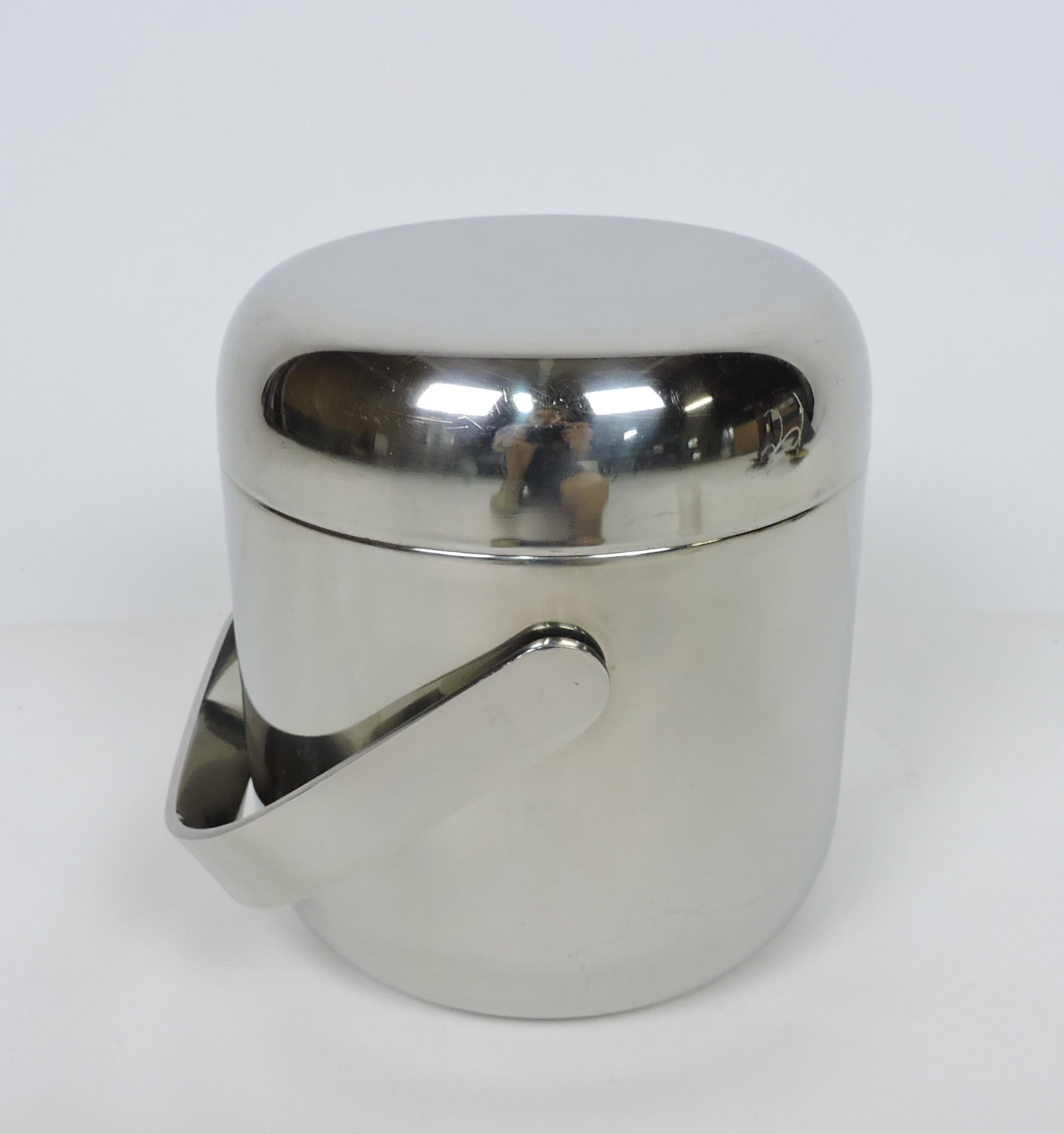 Polished Timo Sarpaneva Scandinavian Modern Stainless Steel Ice Bucket for OPA Finland