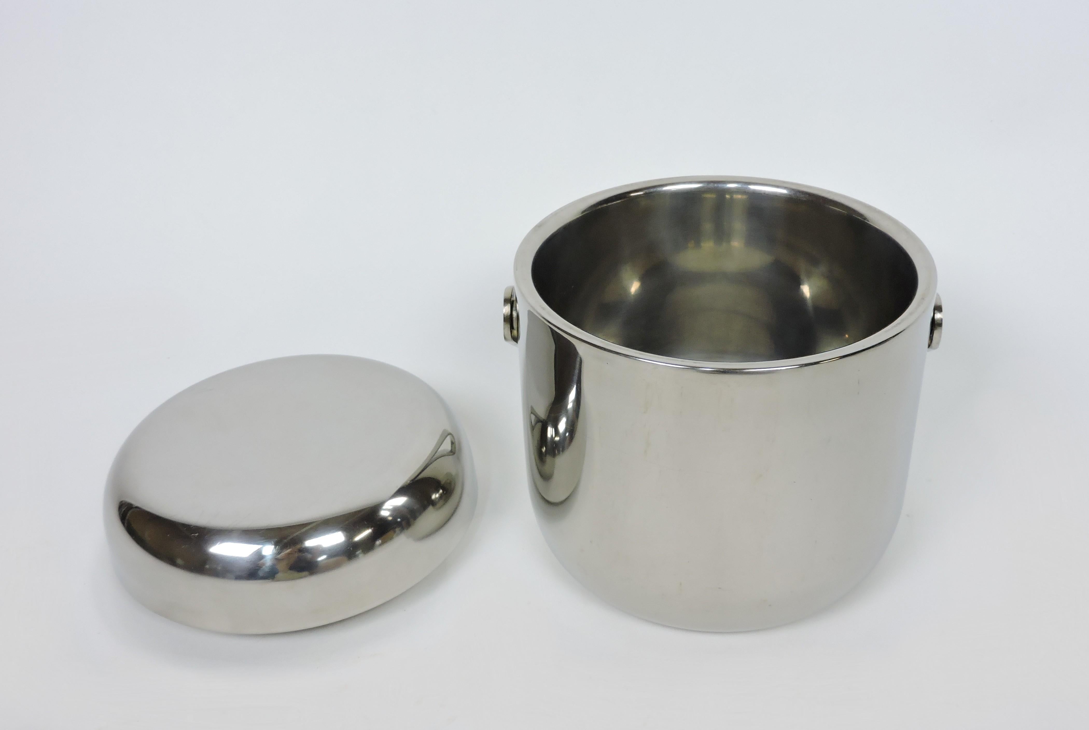 Timo Sarpaneva Scandinavian Modern Stainless Steel Ice Bucket for OPA Finland In Good Condition In Chesterfield, NJ