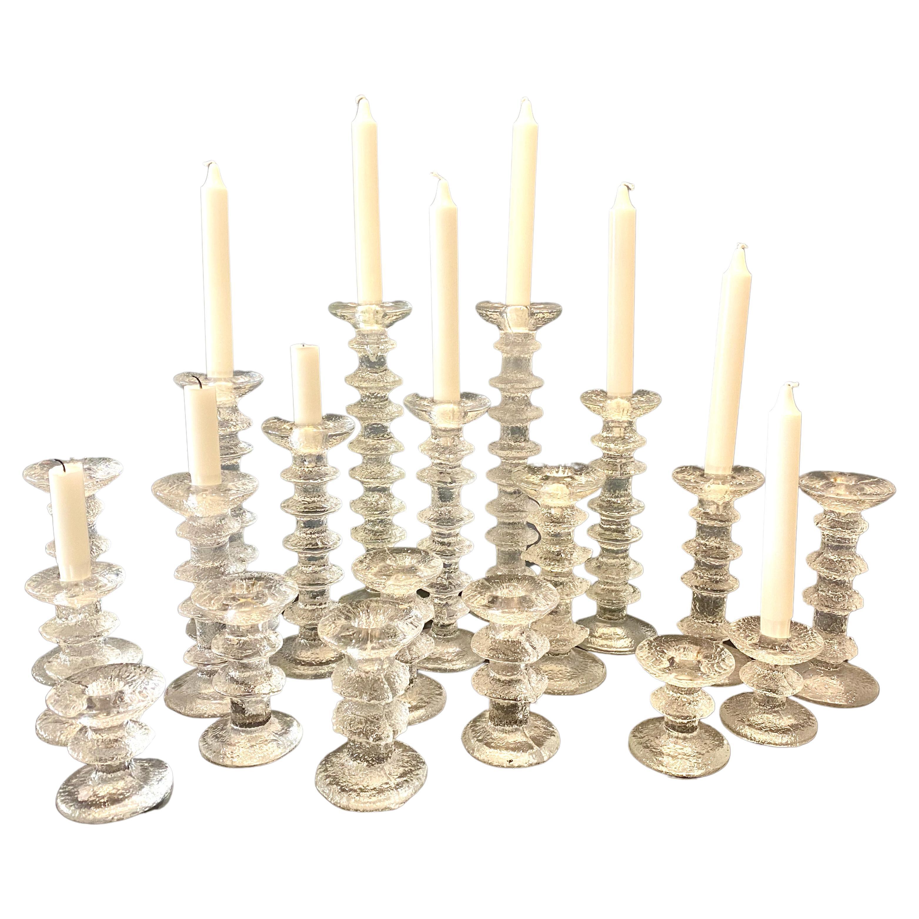 Timo Sarpaneva Iittala Findland Festivo Midcentury Six Candlestick