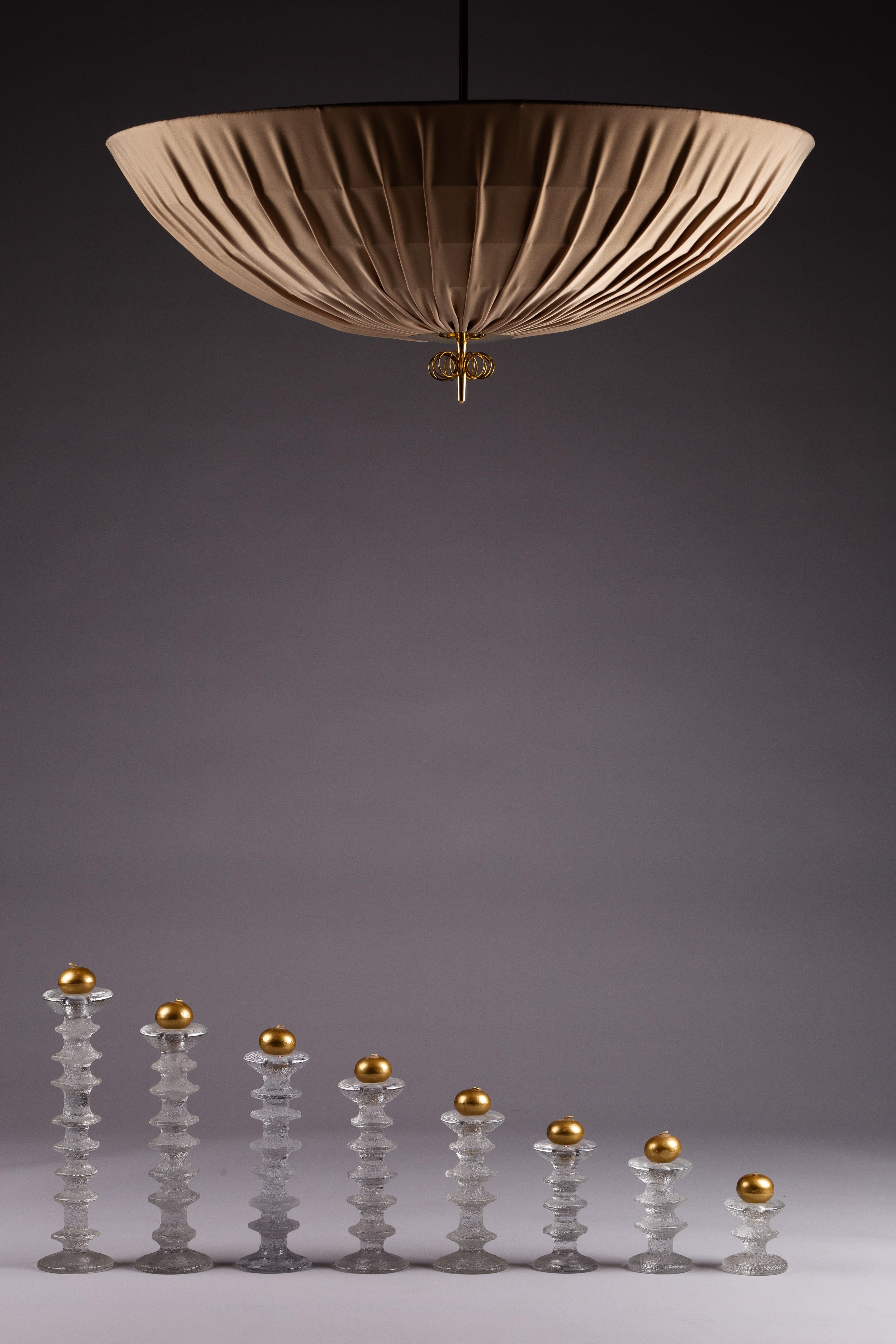 Mid-Century moderno Timo Sarpaneva, set di candelieri in vetro Festivo degli anni '60, Iittala, Finlandia in vendita