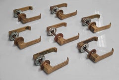 Timo Sarpaneva Set of Seven "Lasta" Brass Door Handles