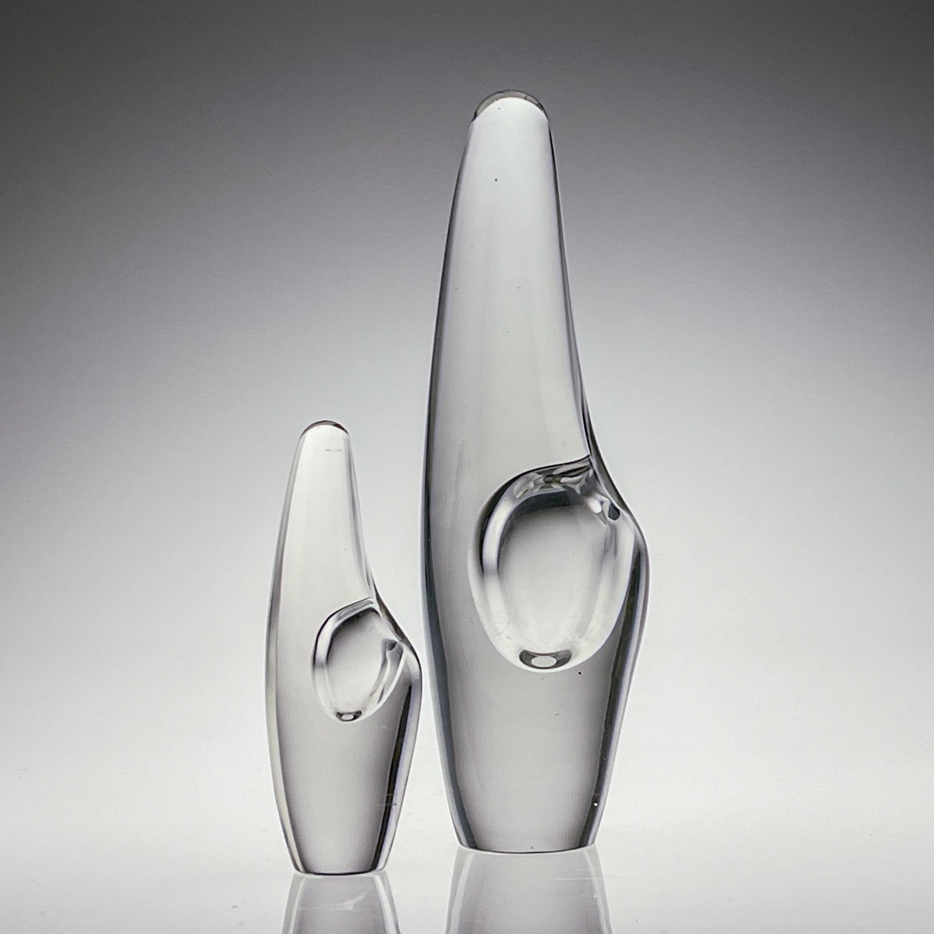 Mid-Century Modern Timo Sarpaneva, Two Crystal Art-Objects 