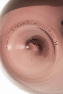 Timo Sarpeneva Glasflasche / Vase Modell Pullo / Vogelvase von Iittala in Finnland