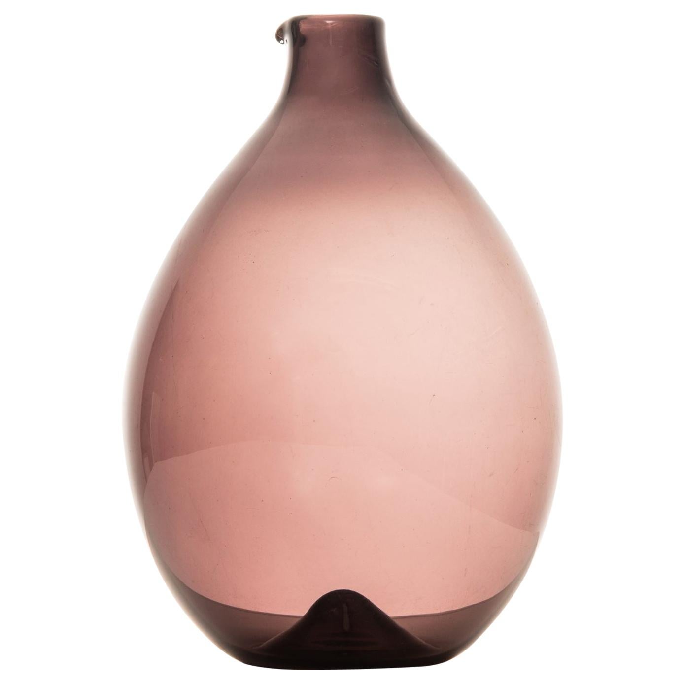 Bottiglia / Vaso di vetro Timo Sarpeneva Modello Pullo / Vaso per uccelli di Iittala in Finlandia in vendita