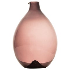 Timo Sarpeneva Glass Bottle / Vase Model Pullo / Bird Vase by Iittala in Finland