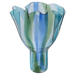 Timo Sarpeneva Murano Glass Large Kukinto Handkerchief Vase Venini Signed Dated