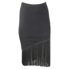 Timo Weiland Fringed Ribbed Knit Skirt Small