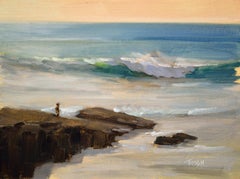 Backlit Surf, Painting, Oil on Canvas