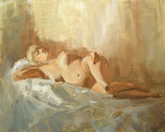 Baigné d'or, peinture, huile sur toile