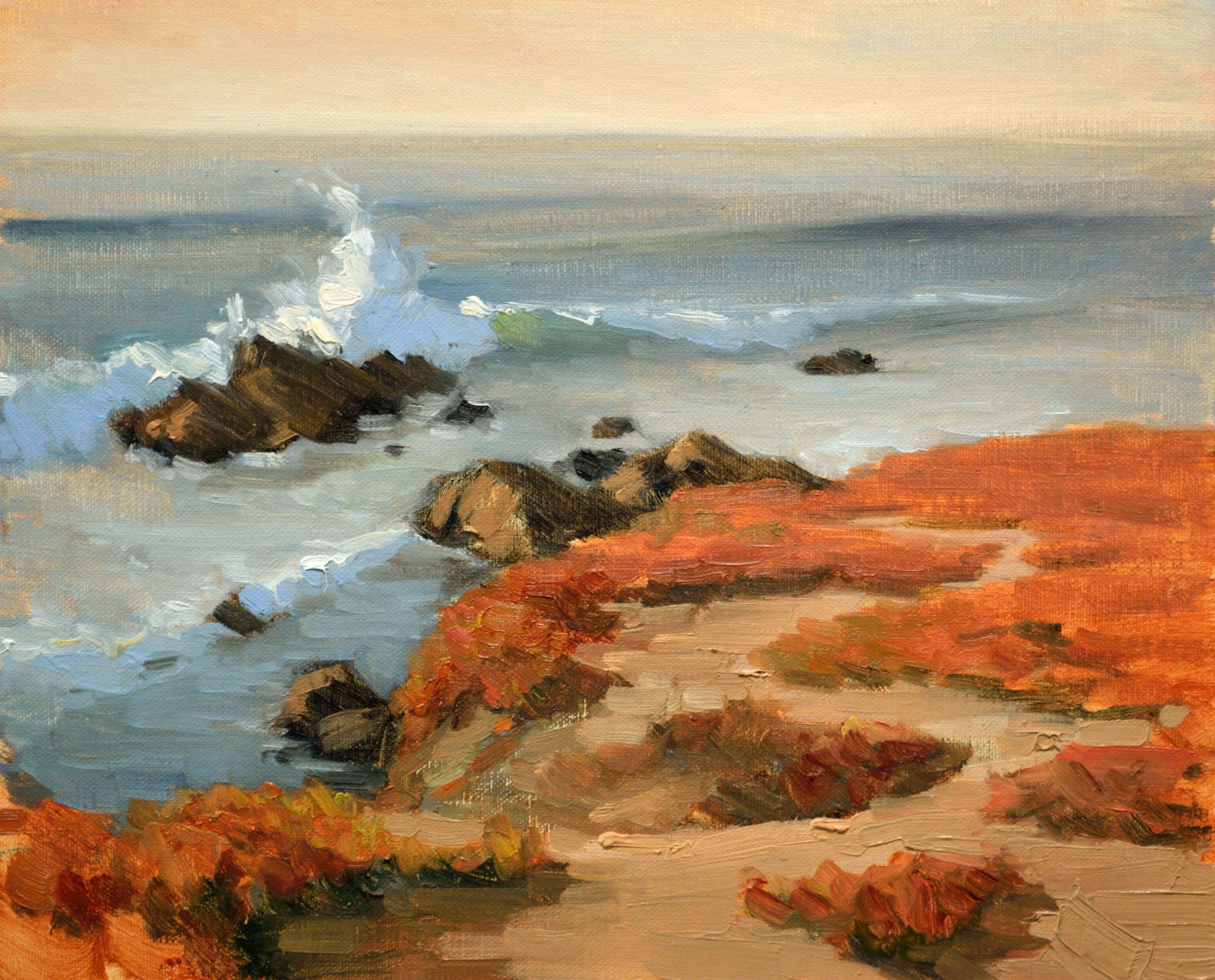 Bluffs over Break, Pittura, Olio su tela - Painting di Timon Sloane