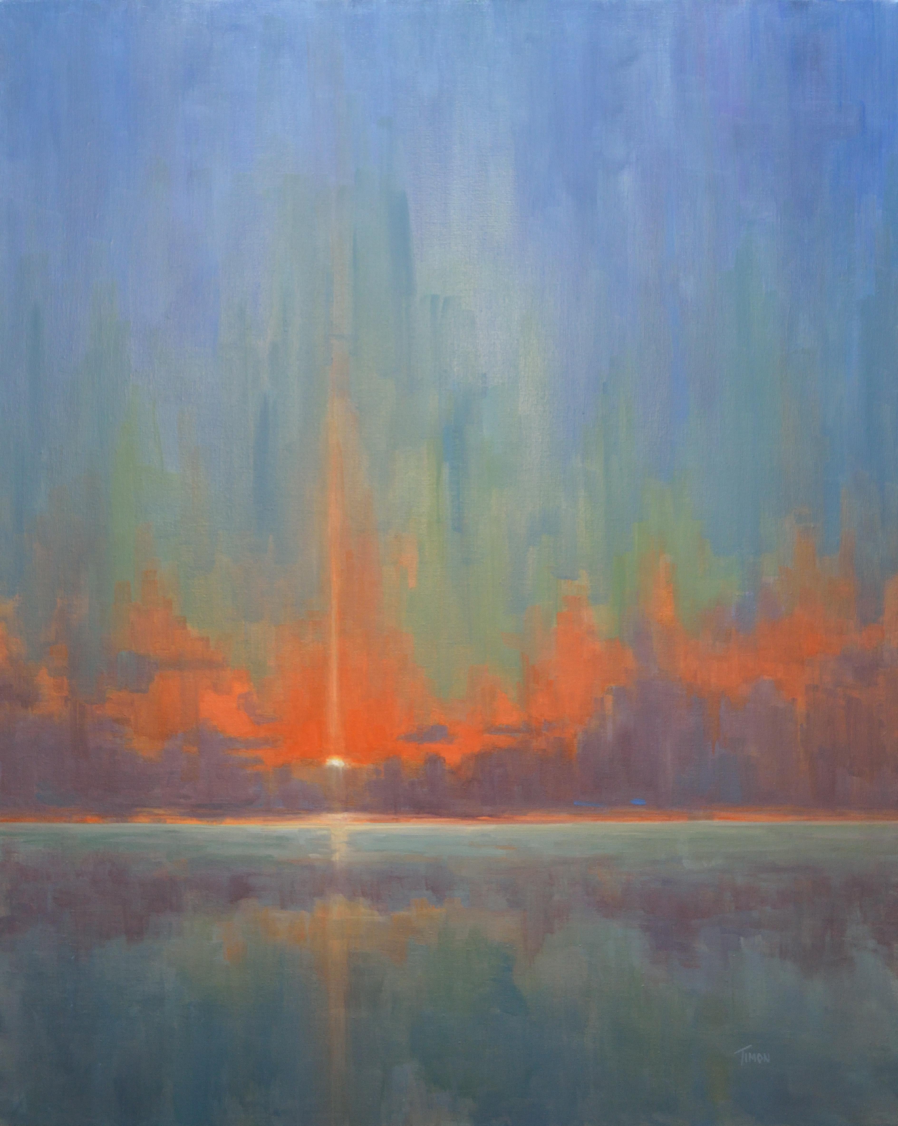 Timon Sloane Abstract Painting – Breaking Sky II, Gemälde, Öl auf Leinwand