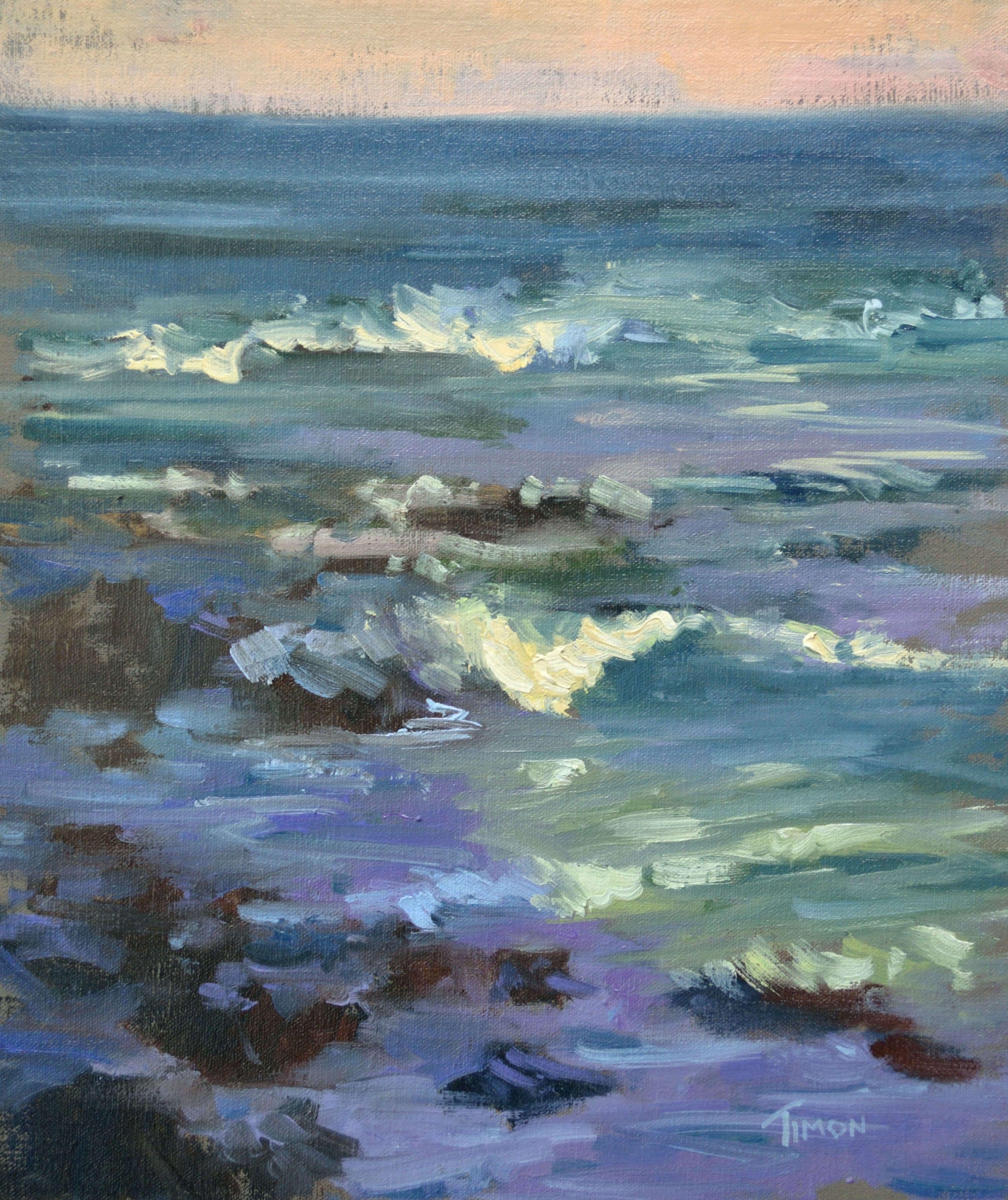 Peinture, huile sur toile Coastside Morning - Painting de Timon Sloane