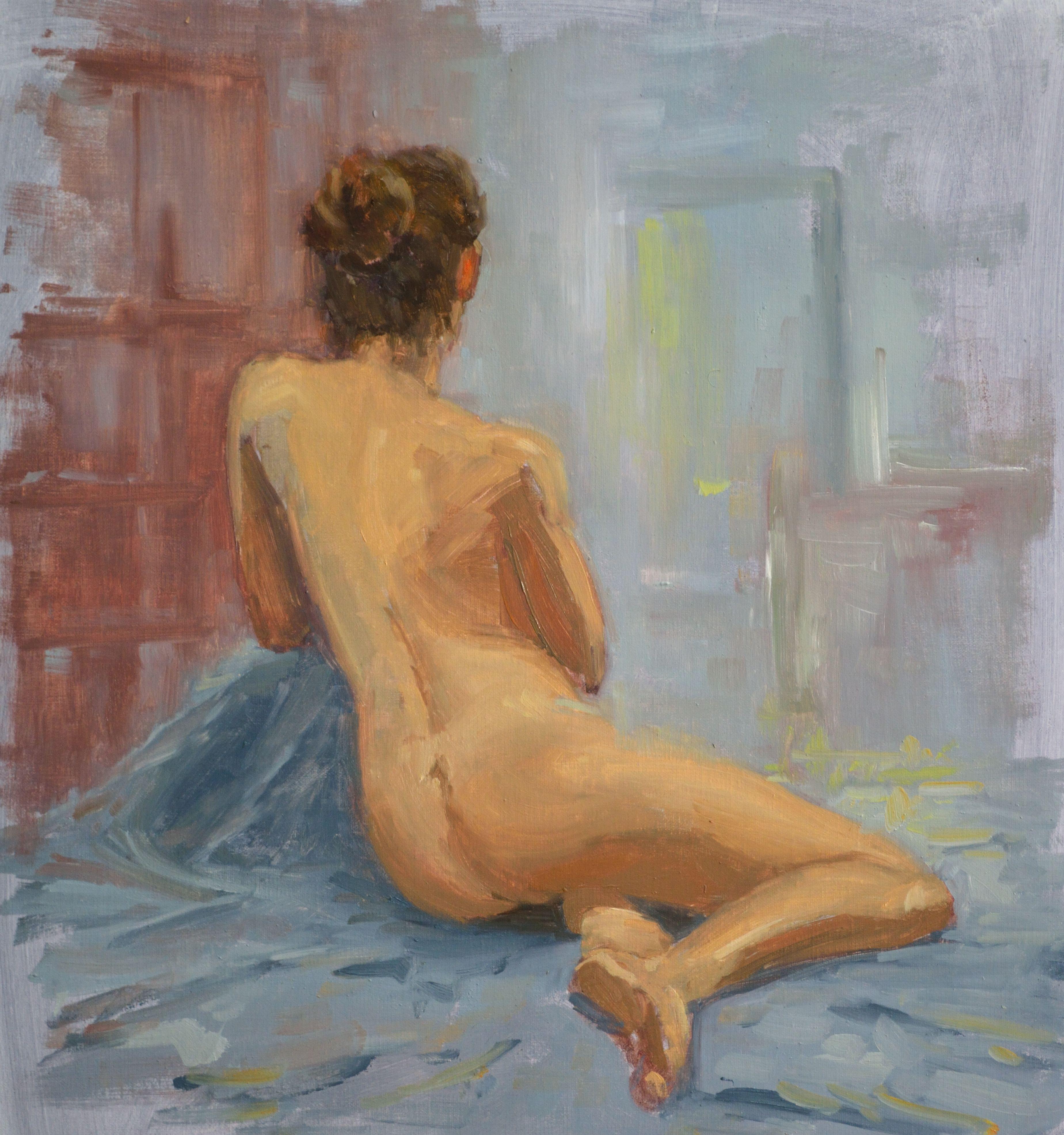 Guardare fuori, Pittura, Olio su tela - Painting di Timon Sloane