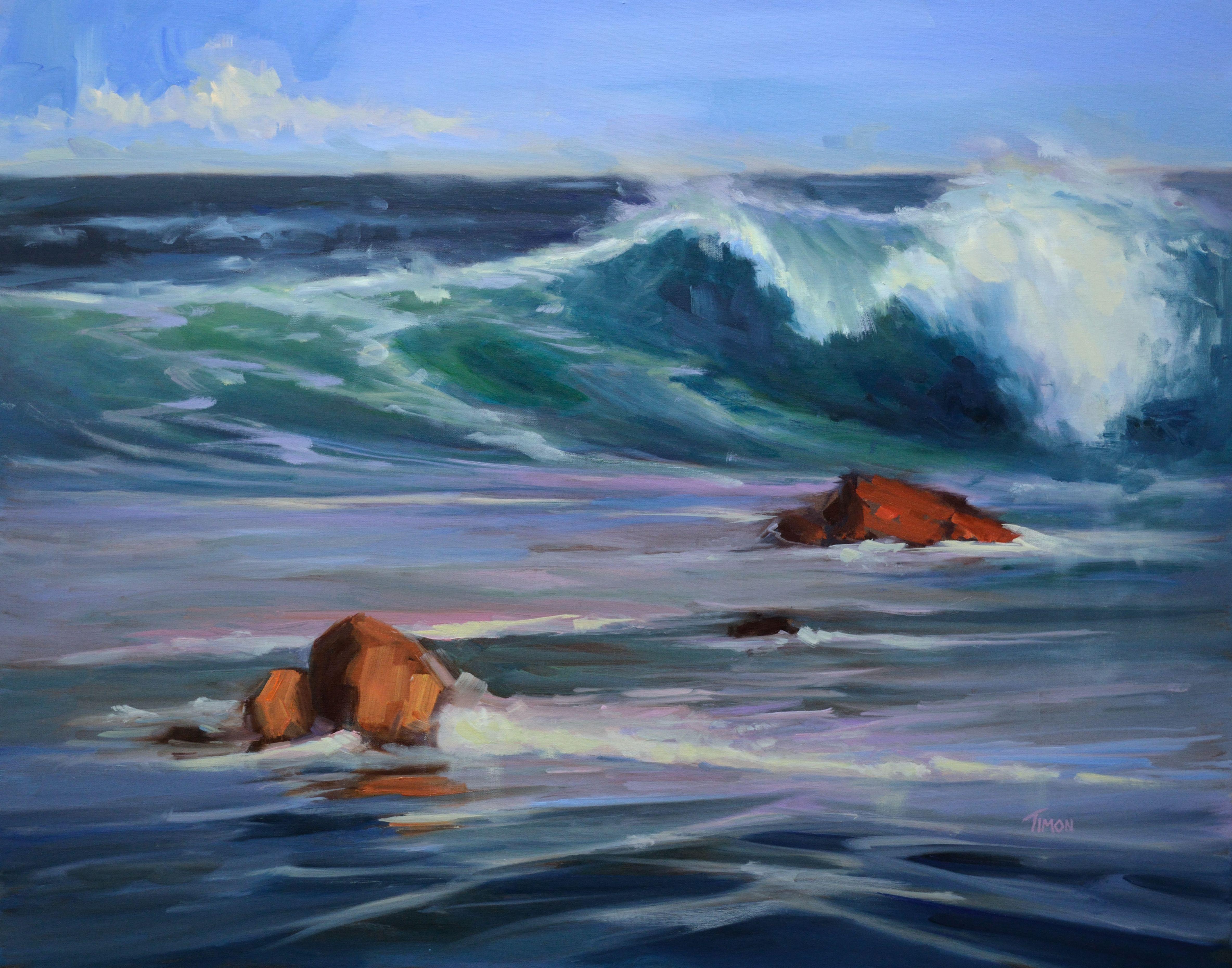Rizo entallado, Pintura, Óleo sobre lienzo - Painting de Timon Sloane
