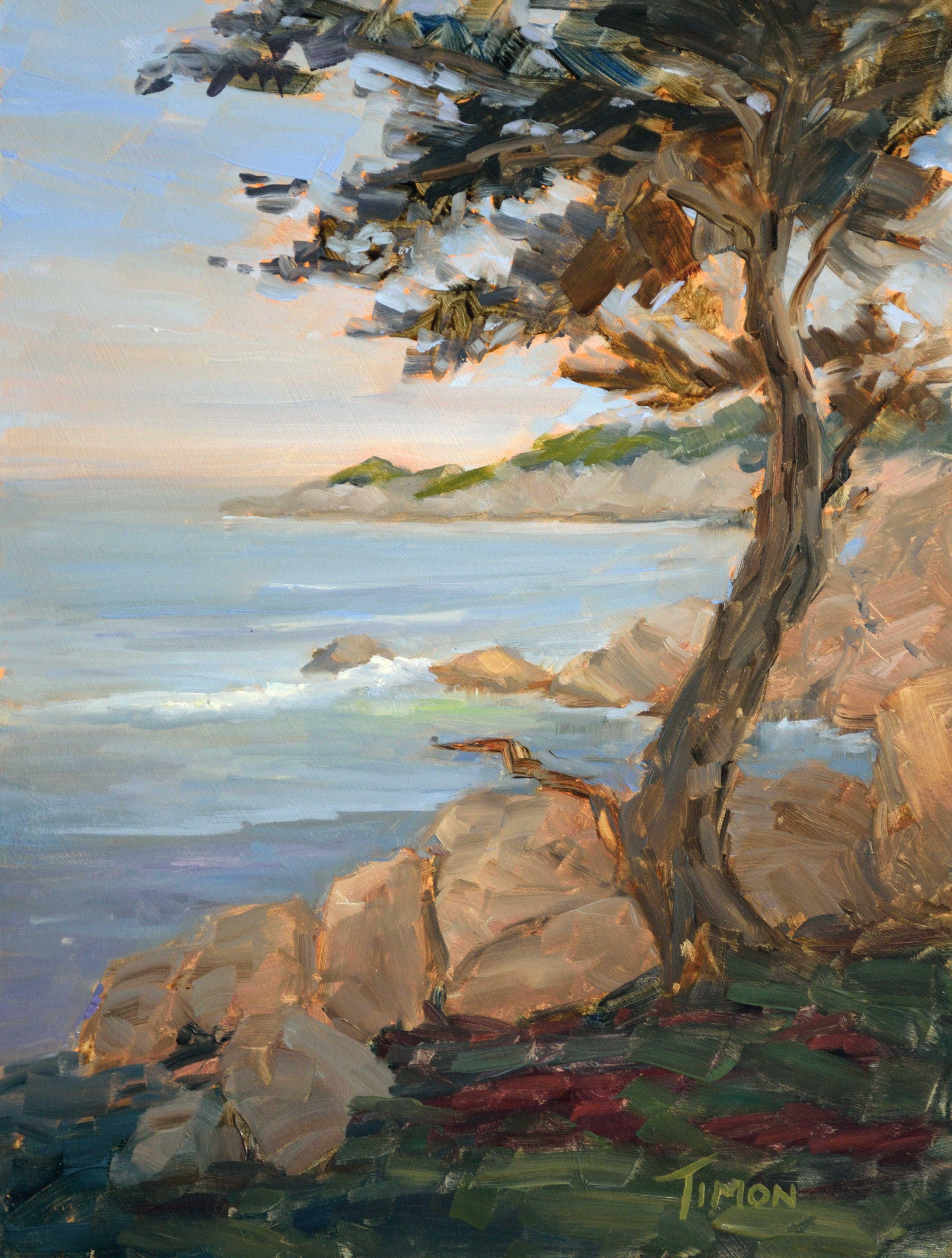 Off 17-Mile Drive, Painting, Oil on Canvas