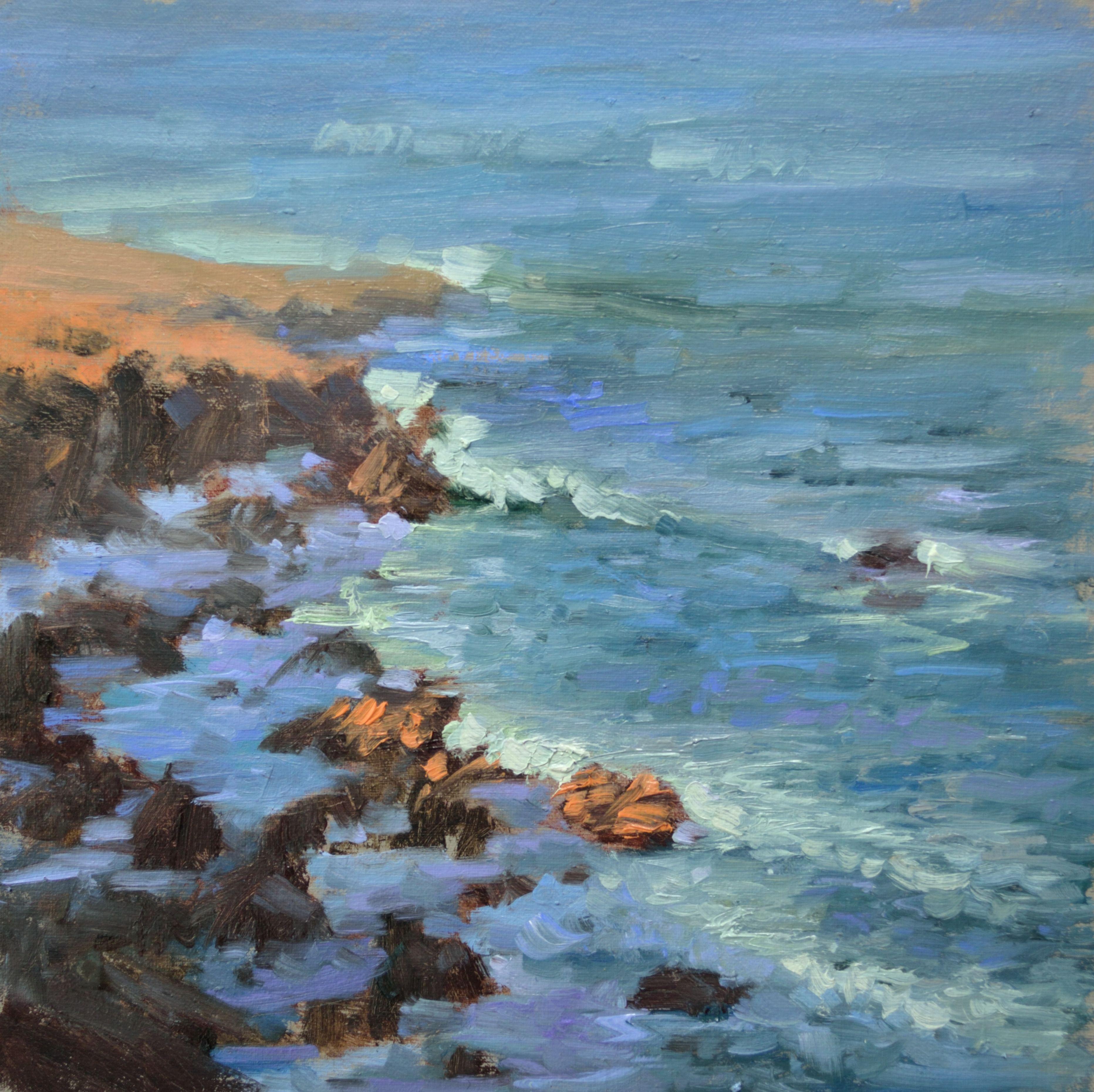 Blu rifratto, Pittura, Olio su tela - Painting di Timon Sloane
