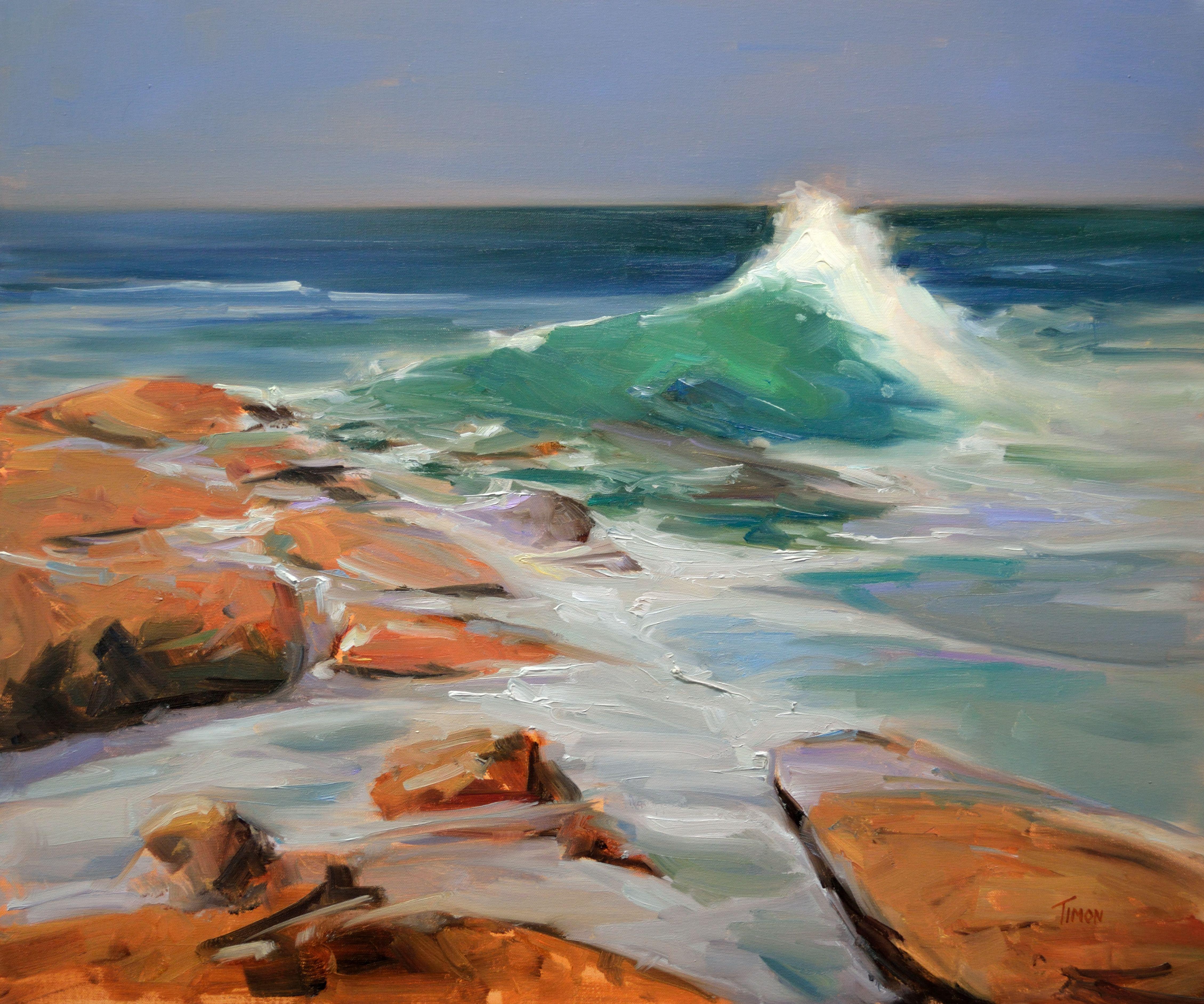 Riptide, Pittura, Olio su tela - Painting di Timon Sloane
