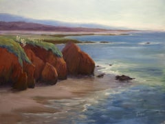 Seaside Glow, Painting, Oil on MDF Panel