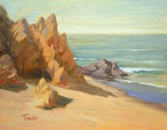 Seaside in Bright Sun, Painting, Oil on Canvas