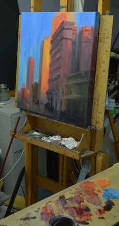 SF Glow, Painting, Oil on Canvas