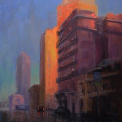 SF Glow, Painting, Oil on Canvas