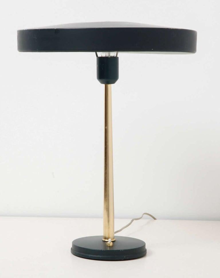 Gilt Timor 69 Dutch Design Black Desk Lamp by Louis Kalff for Philips