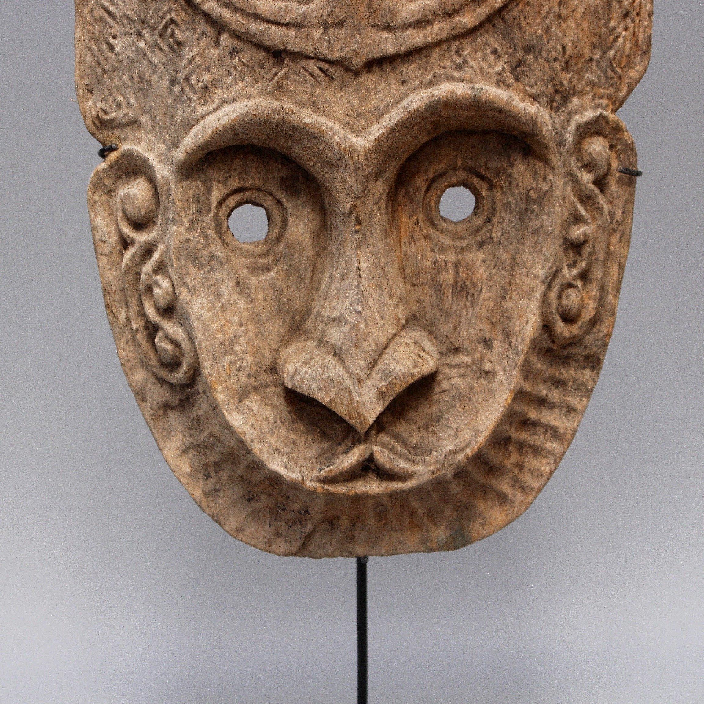 Timor Island Wooden Traditional Mask, Early 20th Century 1