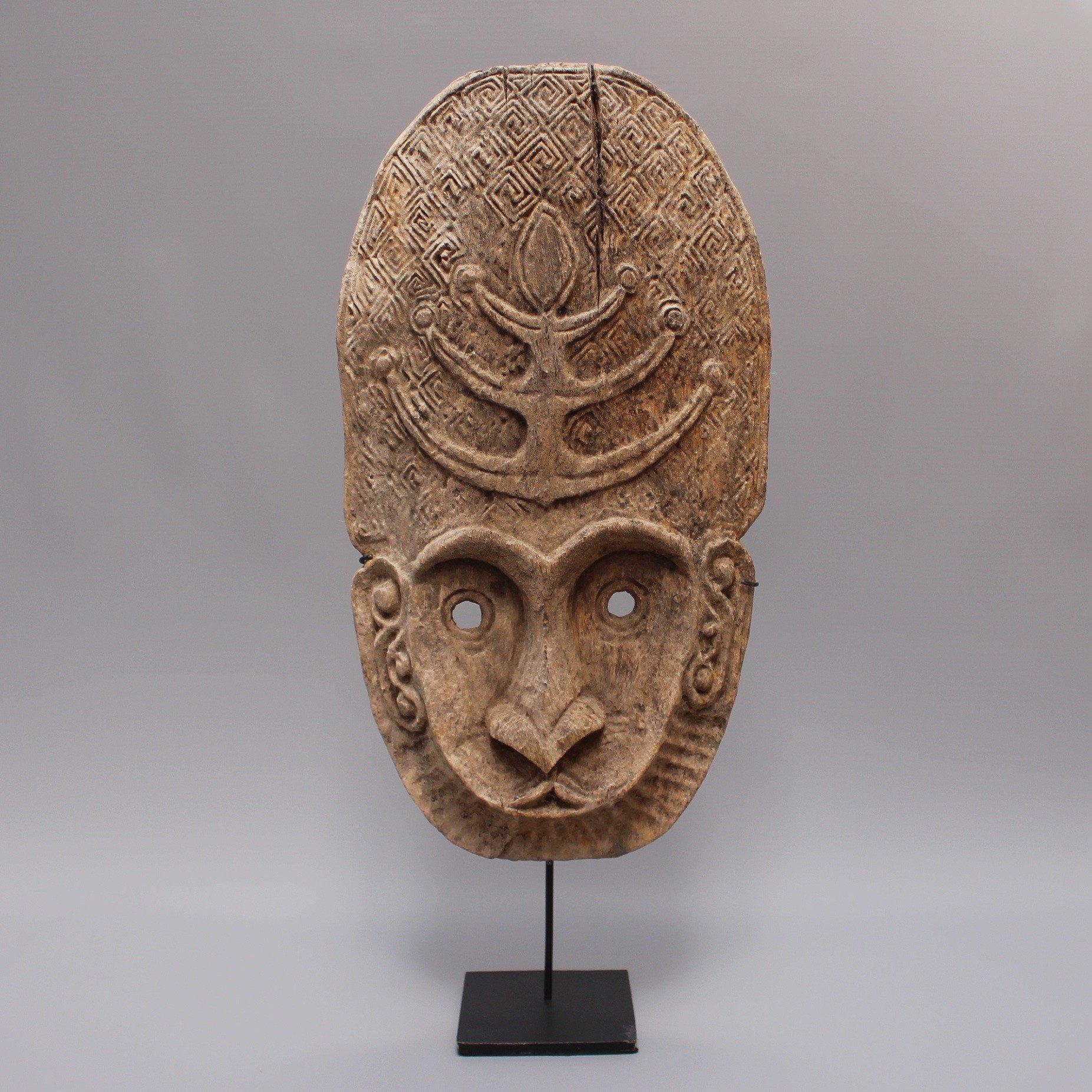 Timor Island Wooden Traditional Mask, Early 20th Century 3