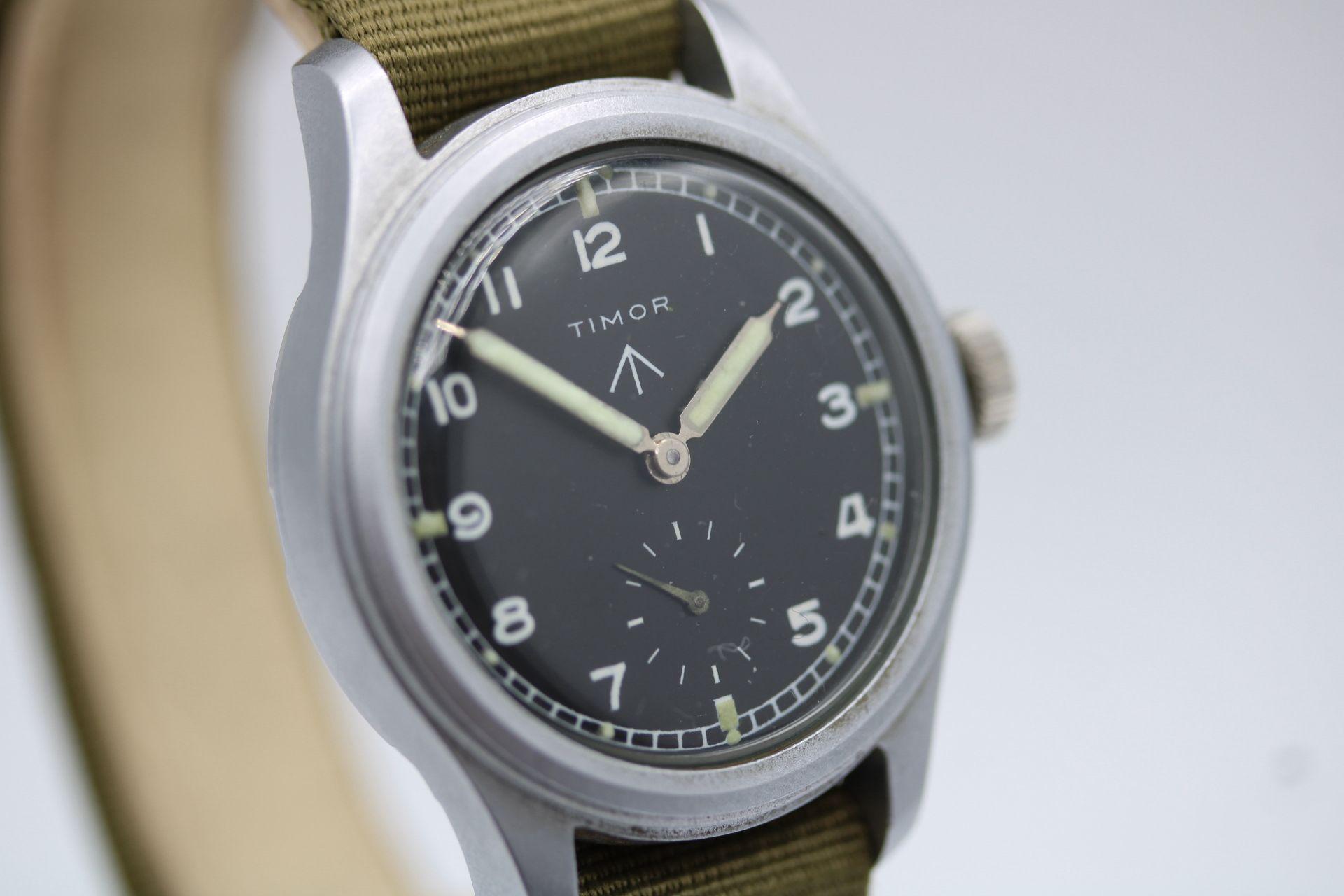 Men's Timor WWW – Dirty Dozen British Military Watch – WW2 Era – Relumed  – 36mm For Sale