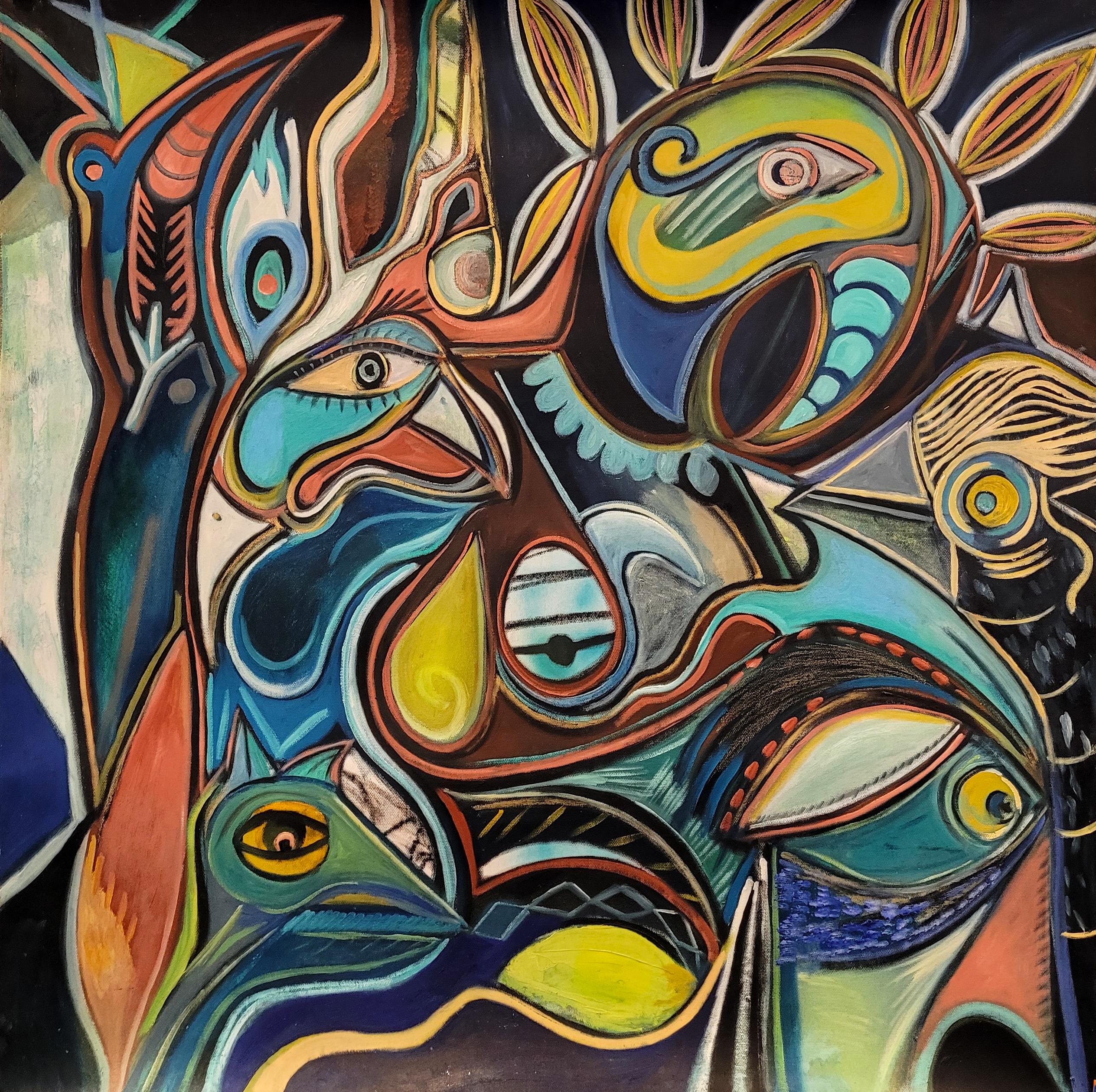 Chaos at the Lake Stymphale Timothy Archer 21st Century Contemporary painting