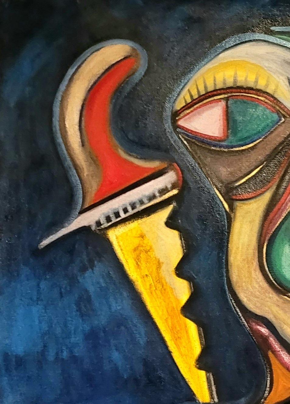 Chronos and the blade of destiny Timothy Archer Contemporary art painting myth  For Sale 1