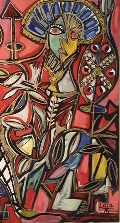 Rencontre sous les frondaisons -Timothy Archer, 21e siècle, peinture contemporaine