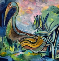 My mother goose at dusk Timothy Archer 21st Century Contemporary painting bird 
