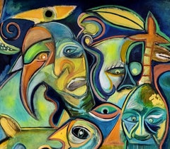 Narcissus paradigm shift Timothy Archer 21st Century Contemporary painting blue