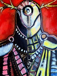 Polifemo Timothy Archer Arte contemporáneo pintura pastel mitología rojo