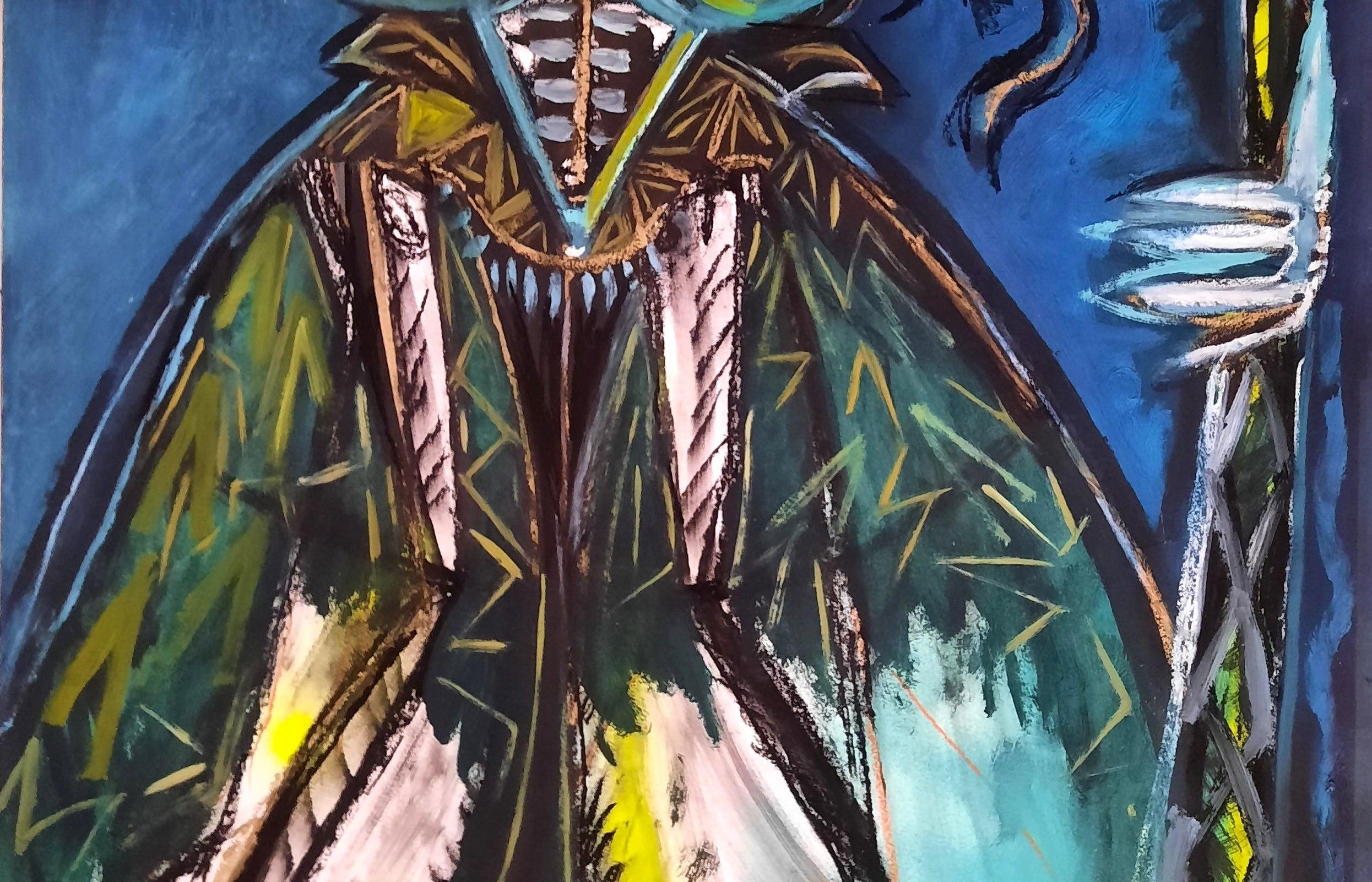 Queen moth - Timothy Archer, 21. Jahrhundert, Zeitgenössisches Gemälde im Angebot 3