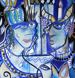 The paths of tenderness Timothy Archer Contemporary art painting blue mythology