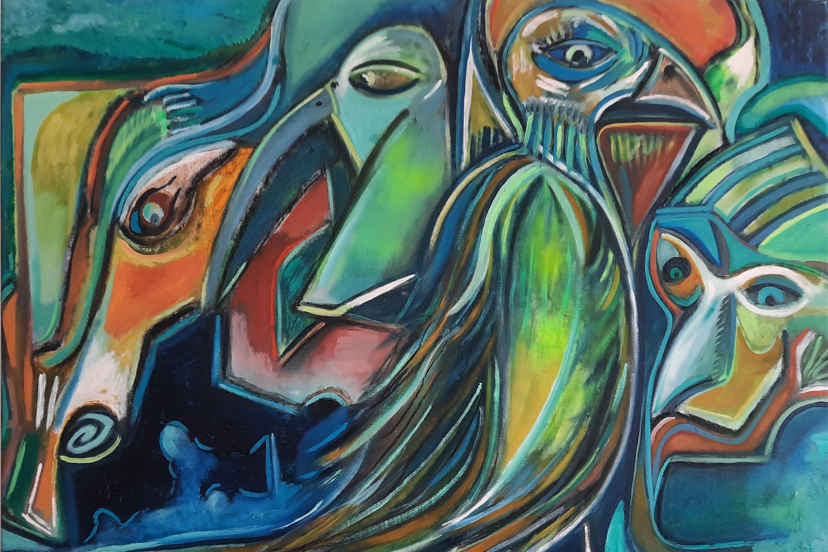 El retorno de los espíritus psicopompos Timothy Archer Siglo XXI pintura naturaleza en venta 4