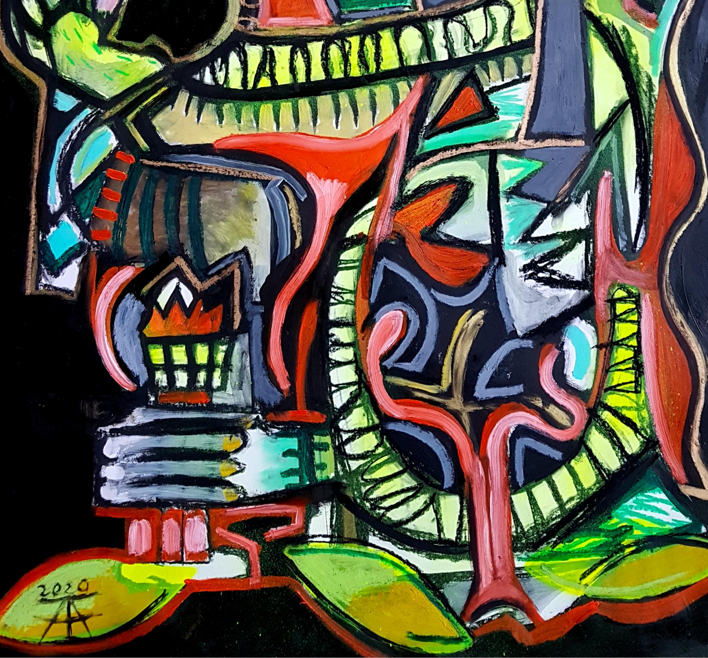 El estratega -Timothy Archer, Siglo XXI, Pintura contemporánea en venta 1