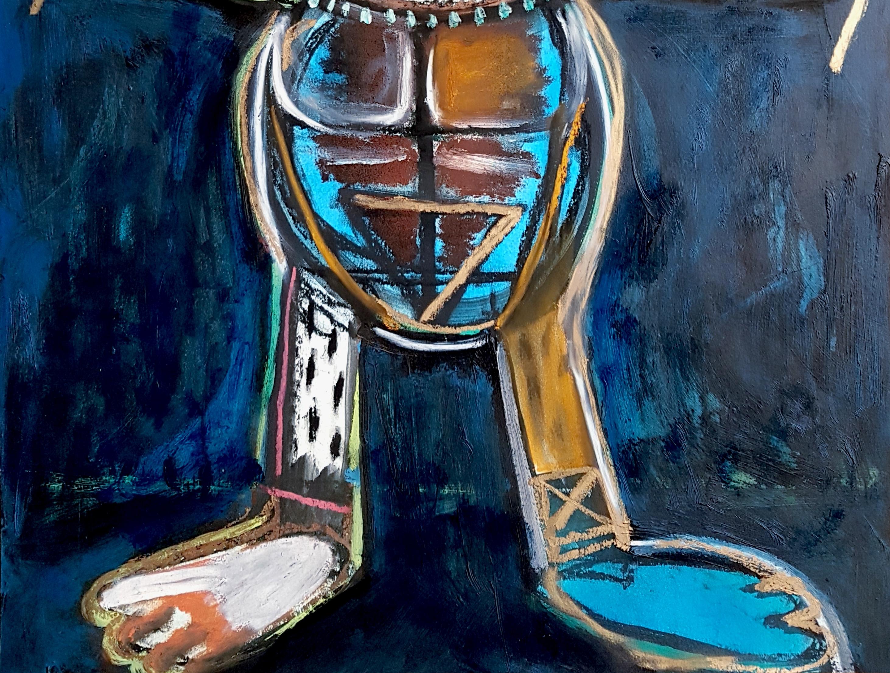 Totem con braccia a freccia - Timothy Archer, 21° secolo, Pittura contemporanea in vendita 2