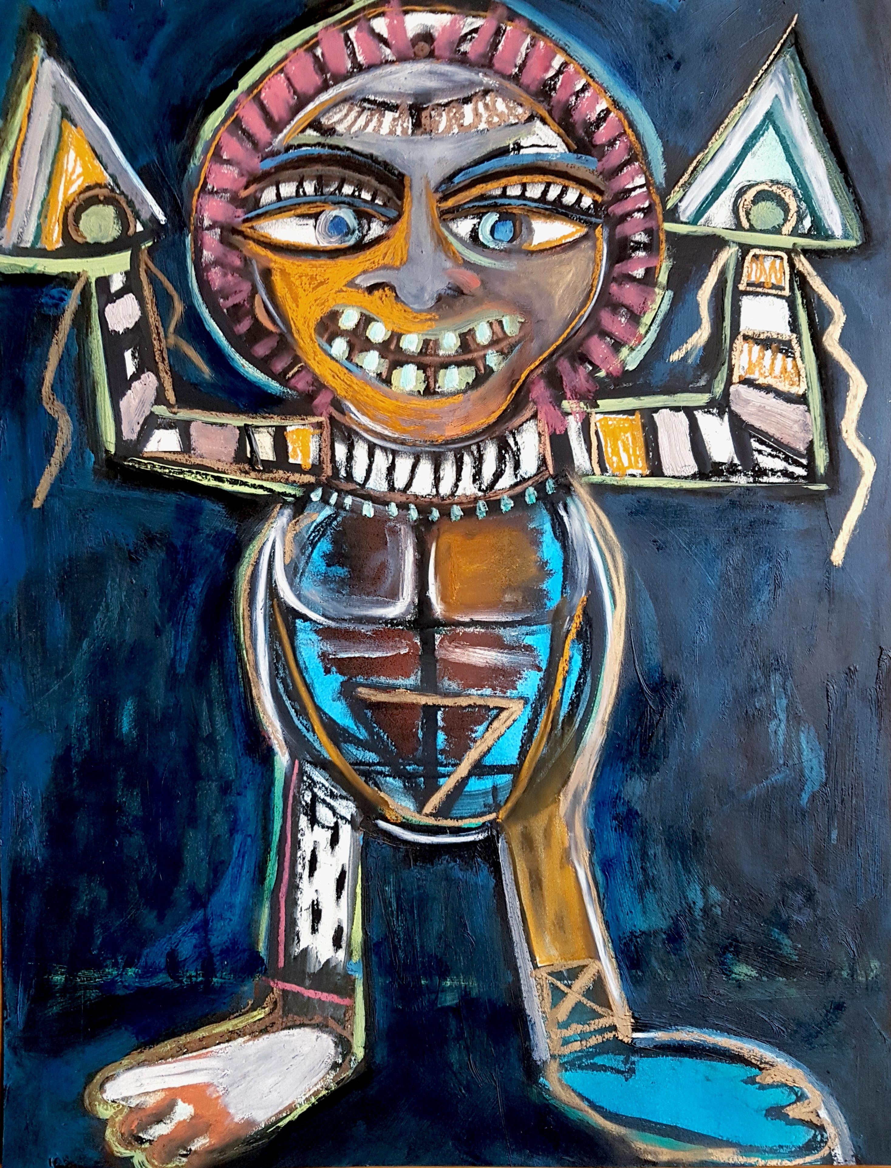 Totem with arrow arms -Timothy Archer, 21st Century, Contemporary painting
