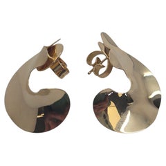 Orecchini astratti in oro giallo 14k Timothy Grannis #23817