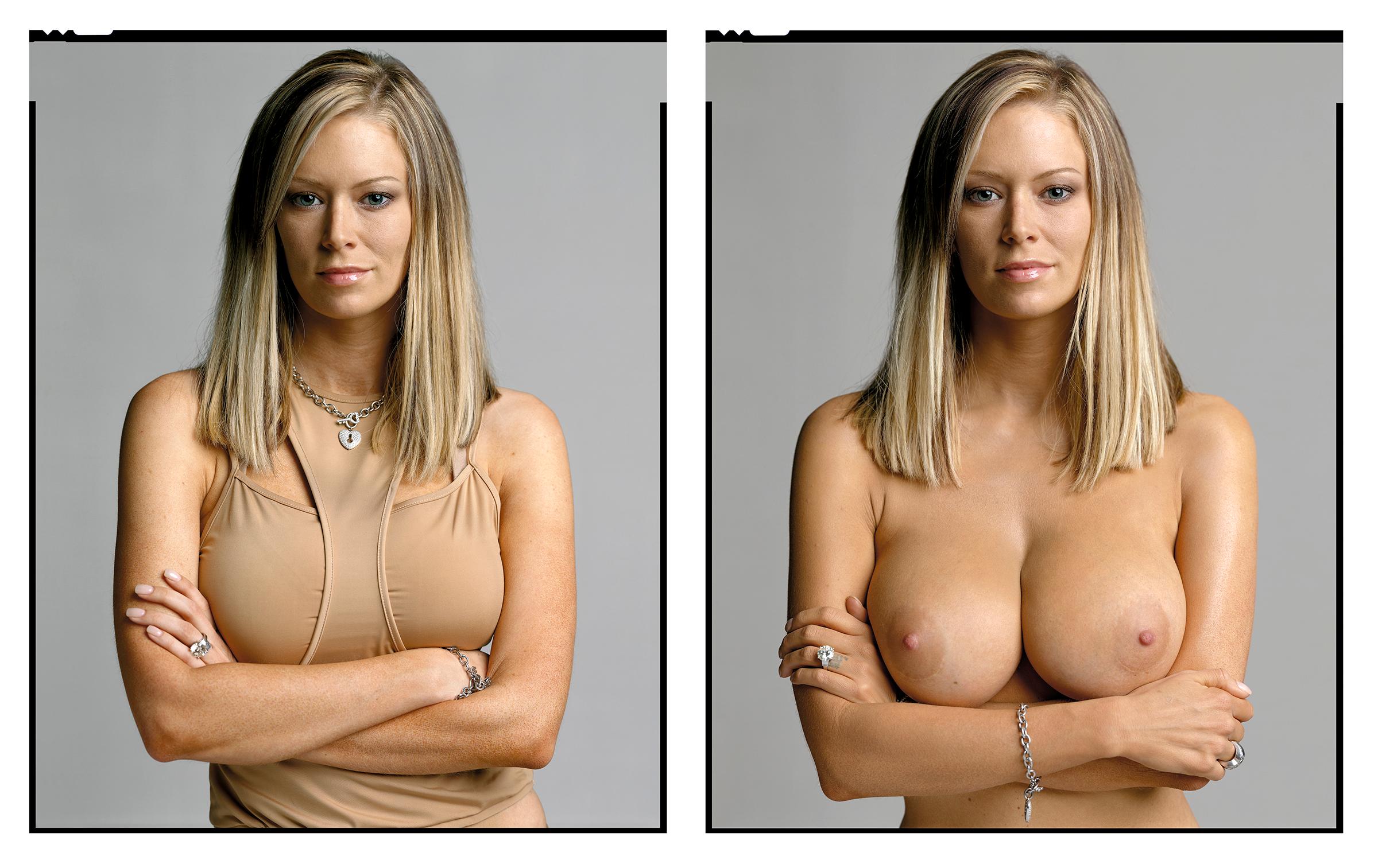 Artist: Timothy Greenfield-Sanders (1952)
Title: Jenna Jameson (Diptych-Clothed/Nude) from the XXX 30 PORN-STAR PORTRAITS SERIES
Year: 2004
Medium: Color Print
Edition: 6 plus 3 AP
Size: 20 x 16 inches each, 20 x 32 inches total
Condition: